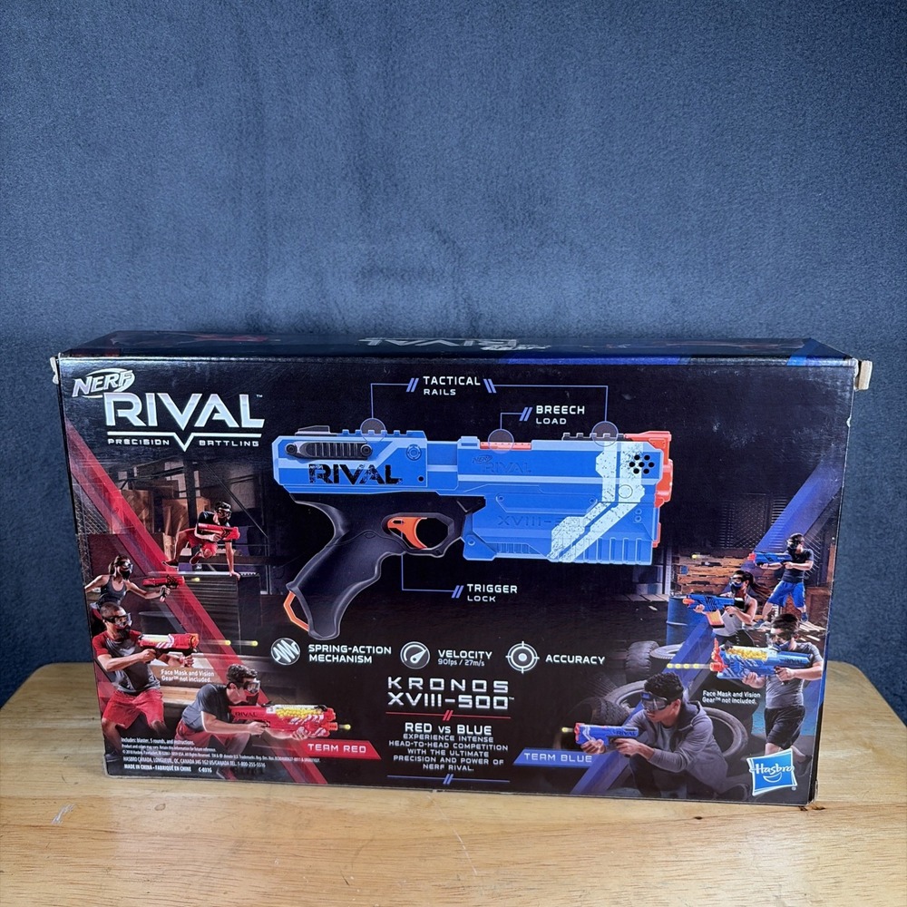 NERF Rival Kronos XVIII-500, Blue Blaster With 5x High-impact Rounds - Picture 3 of 5